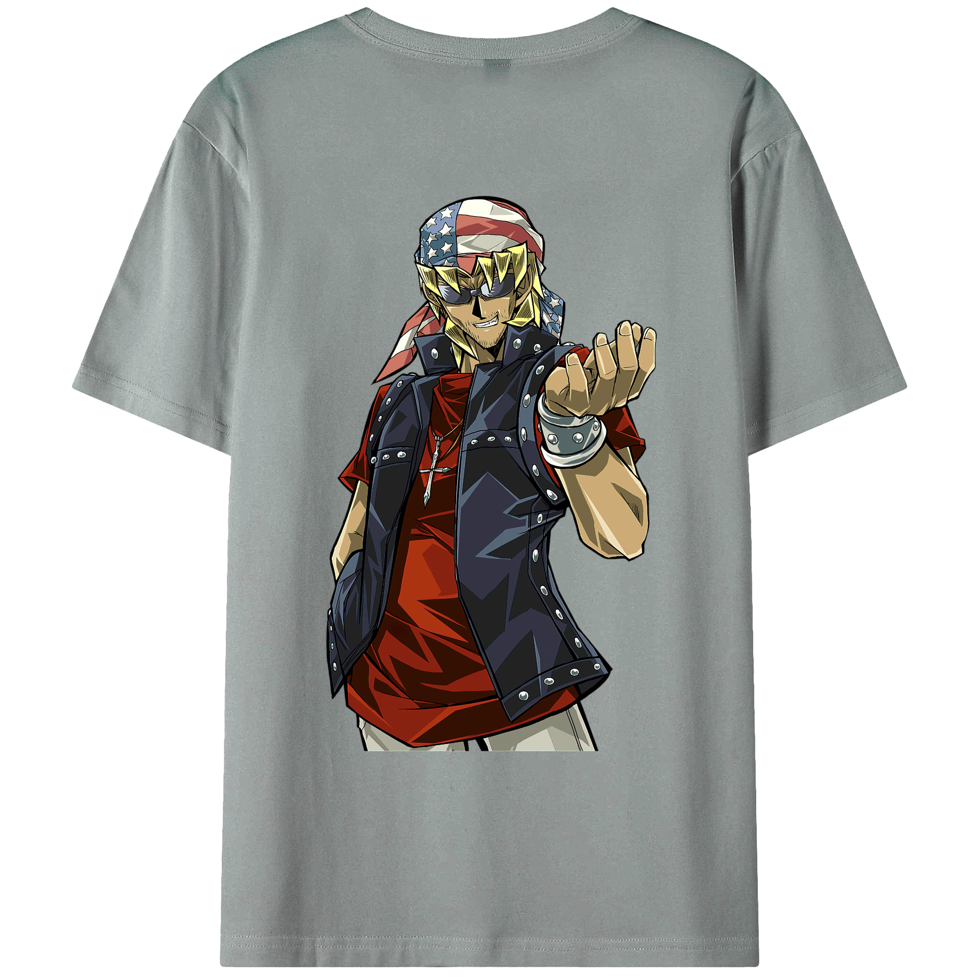 （画像用） 遊☆戯☆王 Yu-Gi-Oh! 綿100％ メンズ半袖Tシャツ（バックプリント） 通気性